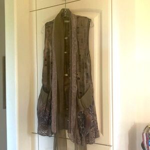 Super-fun long vest.  Size M